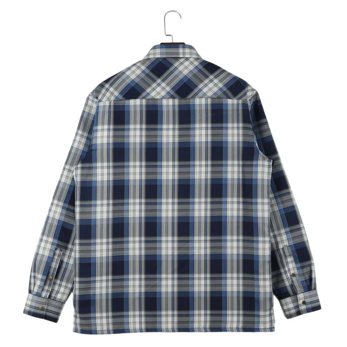 Men's Turn-down Collar Oversized Lined Plaid Long Sleeve Shirts