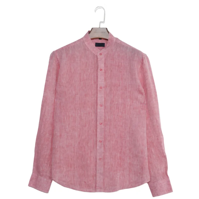 New Design Multiple Colors Solid Long Sleeve Men's Linen Shirts