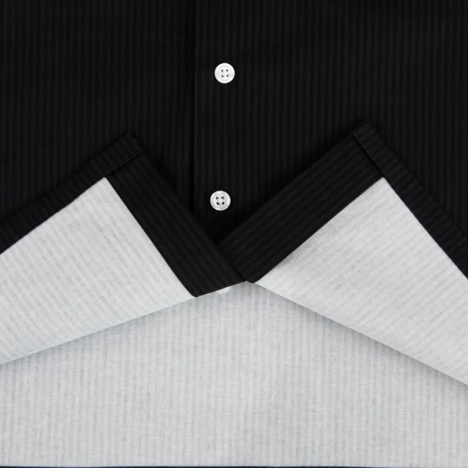 Men's Stripes Two Pieces Long Sleeve Button Down Shirts