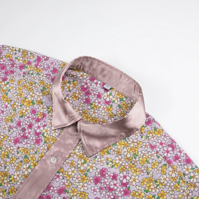 Small Men's Floral Shirts With Pure Cotton Skin Friendly Men's Shirts