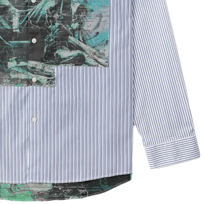 Oversized Vintage Boxy Fit Cropped Graphic Print High Quality Long Sleeve Casual Style Shirt Breathable Spring