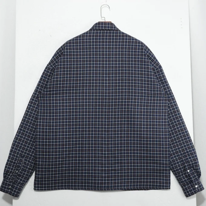 Autumn Winter Fashion Plaid Long Sleeve Quilted Lining Flannel Coats Flannel Shirts for Men Clothing