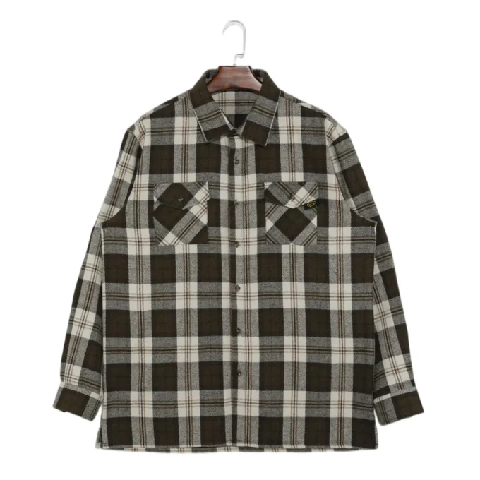 Men's Vintage Style Plaid Button Down Long Sleeve Shirts
