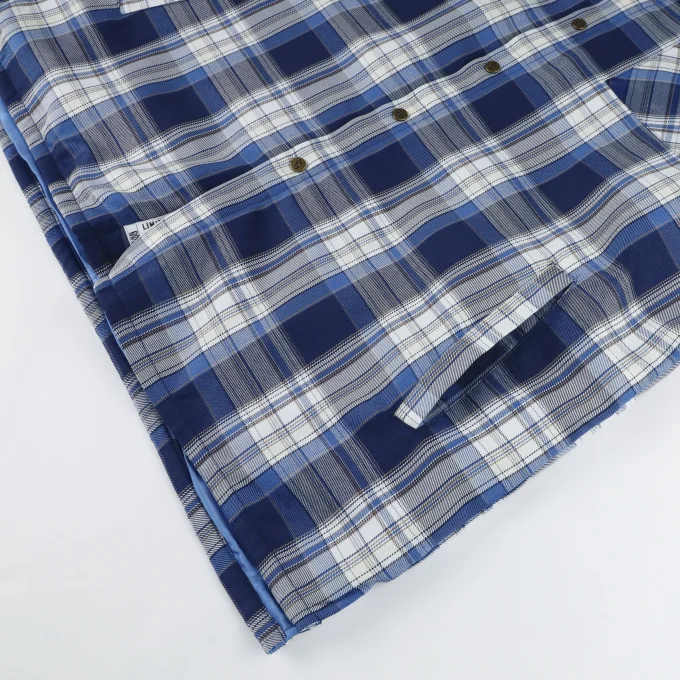 Men's Turn-down Collar Oversized Lined Plaid Long Sleeve Shirts