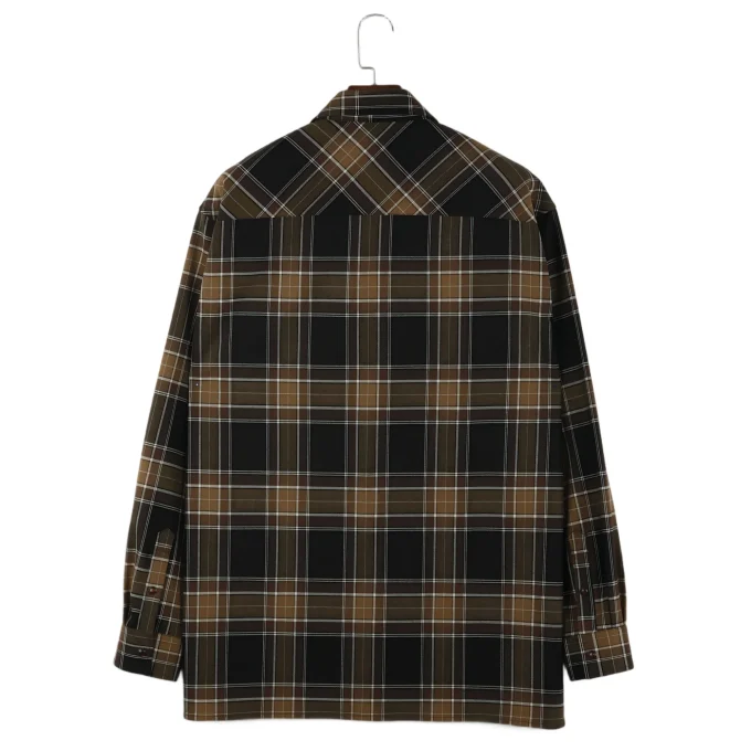 Men's Vintage Style Oversized Plaid Button Down Long Sleeve Shirts