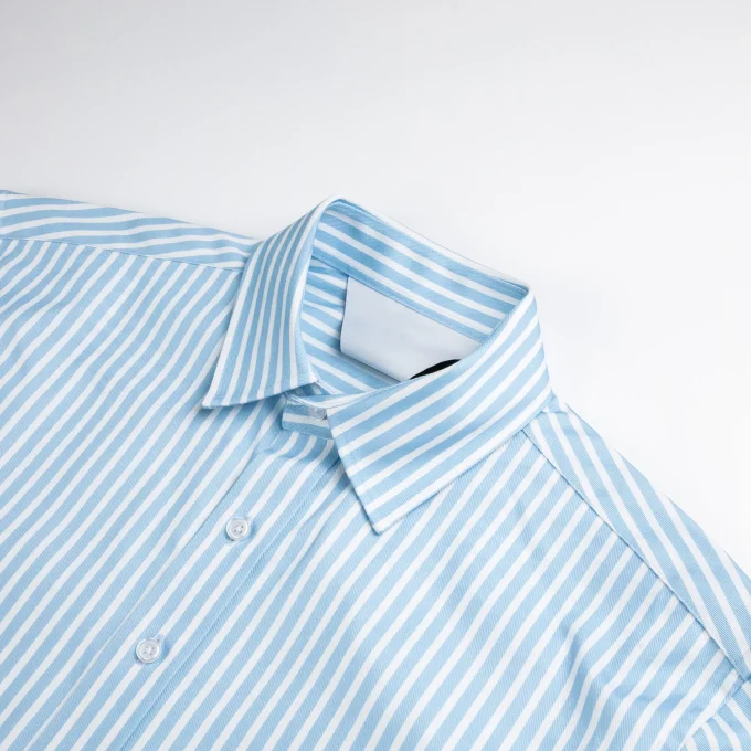 Turn-Down Collar Men's Striped Casual Design Breathable Short Sleeve Shirts