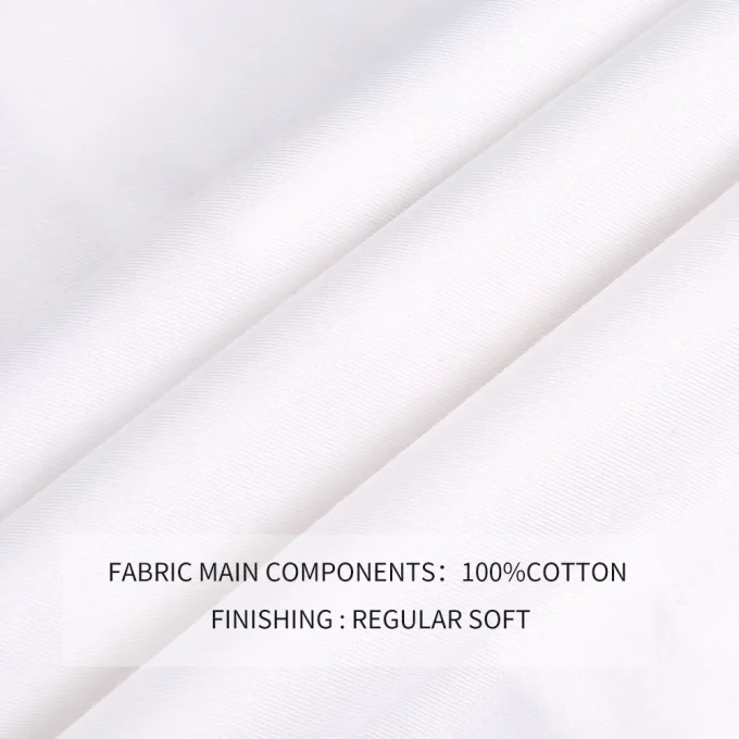 Solid Color 100% Cotton Dress Shirts for Man High Quality