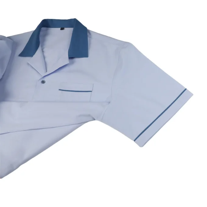 Men's Soft Fabric Contrast Collar Button Down Short Sleeve Shirts