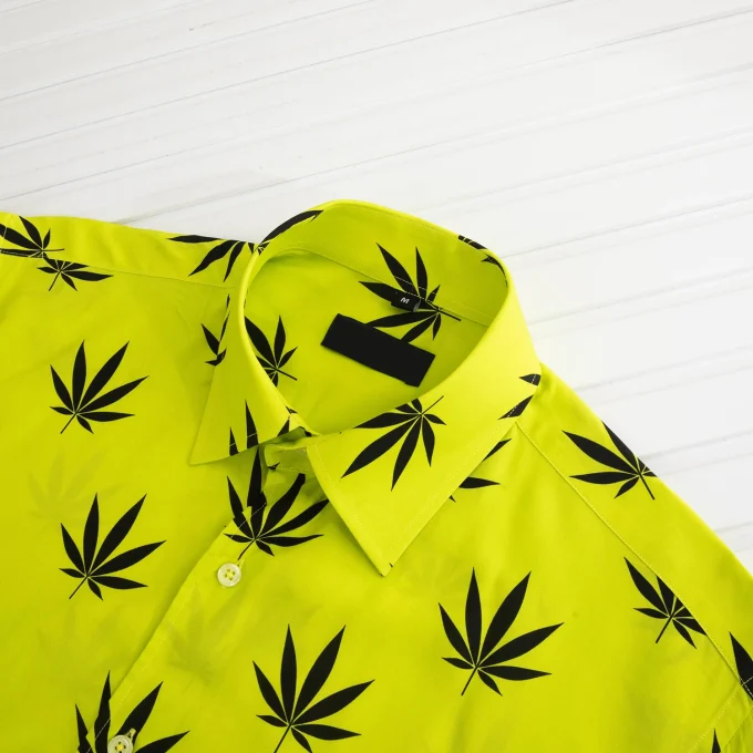 Breathable Summer Hawaiian Vacation Shirt Button up Men Shirt Viscose Short Sleeve Style Personal